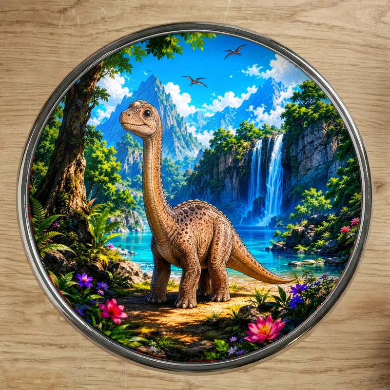 Magnet Dinosaure illustré à la main en Anjou