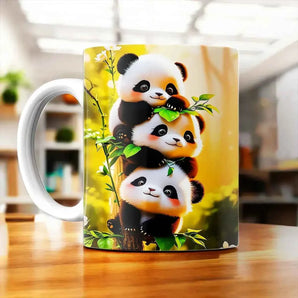 Tasse Bébés Pandas illustrée à la main en Anjou