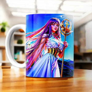 Tasse Athéna Saint Seiya illustrée à la main en Anjou