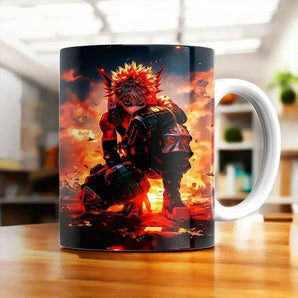 Mug Bakugo My Hero Academia illustré à la main en Anjou