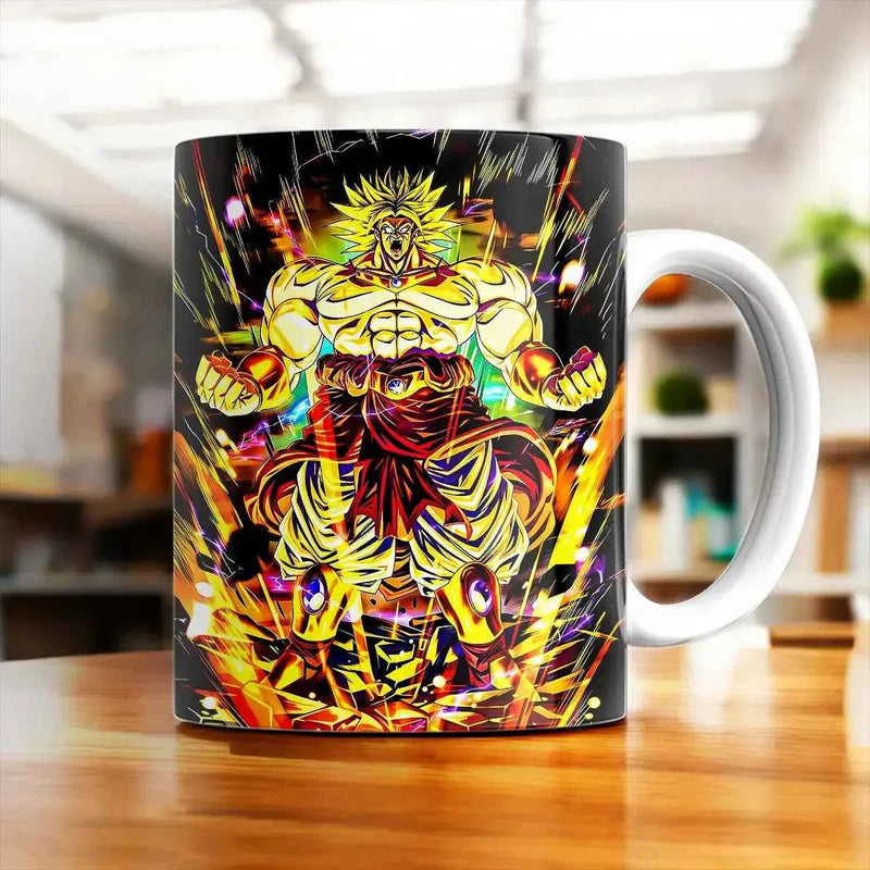 Mug Broly Dragon Ball illustré à la main en Anjou