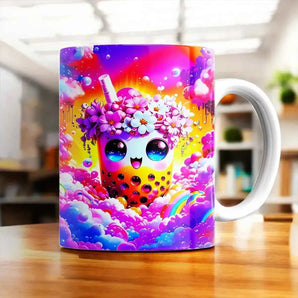 Mug Bubble Tea illustré à la main en Anjou