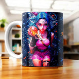 Tasse Bulma Dragon Ball illustrée à la main en Anjou