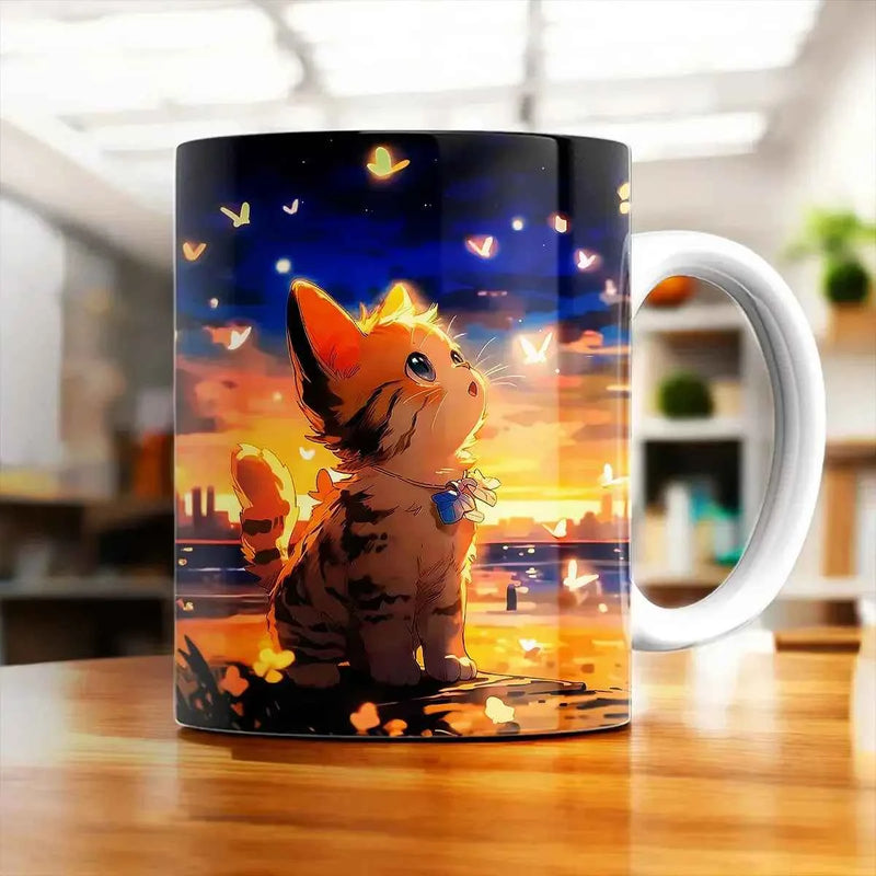 Mug Chat Dessin illustré à la main en Anjou