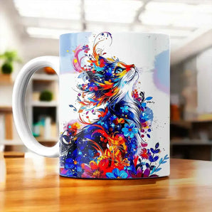 Tasse Chat Peinture illustrée à la main en Anjou