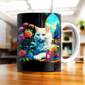 Mug Chat Royal illustré à la main en Anjou