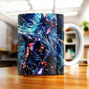 Mug Aquarius Dark Saint Seiya illustré à la main en Anjou