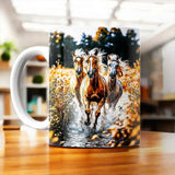 Tasse Chevaux Sauvages illustrée à la main en Anjou