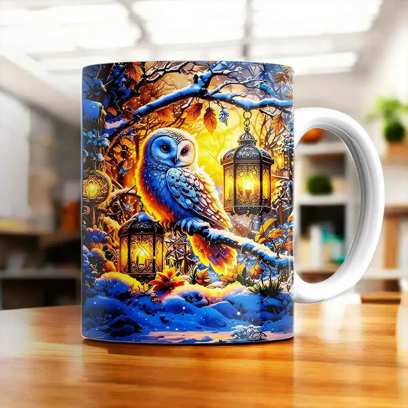 Mug Chouette illustré à la main en Anjou