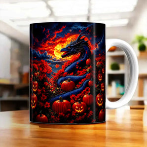 Mug Dragon Halloween illustré à la main en Anjou