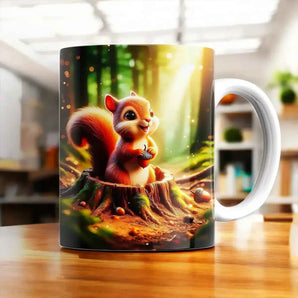Mug Écureuil Forêt illustré à la main en Anjou