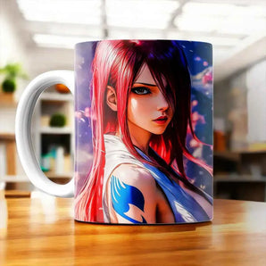 Tasse Erza Fairy Tail illustrée à la main en Anjou