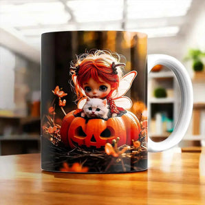 Mug Fée Citrouille illustré à la main en Anjou