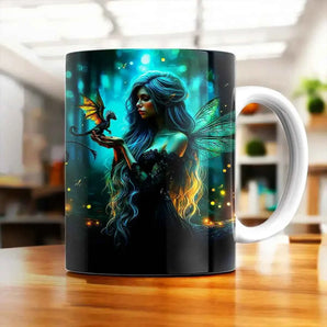 Mug Fée Dragon illustré à la main en Anjou