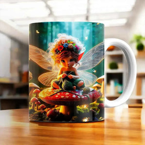 Mug Fée Tricot illustré à la main en Anjou