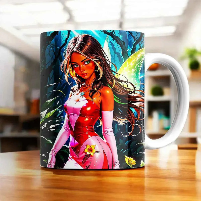 Mug Flora Winx illustré à la main en Anjou