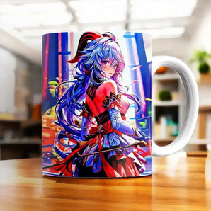 Mug Ganyu Genshin Impact illustré à la main en Anjou