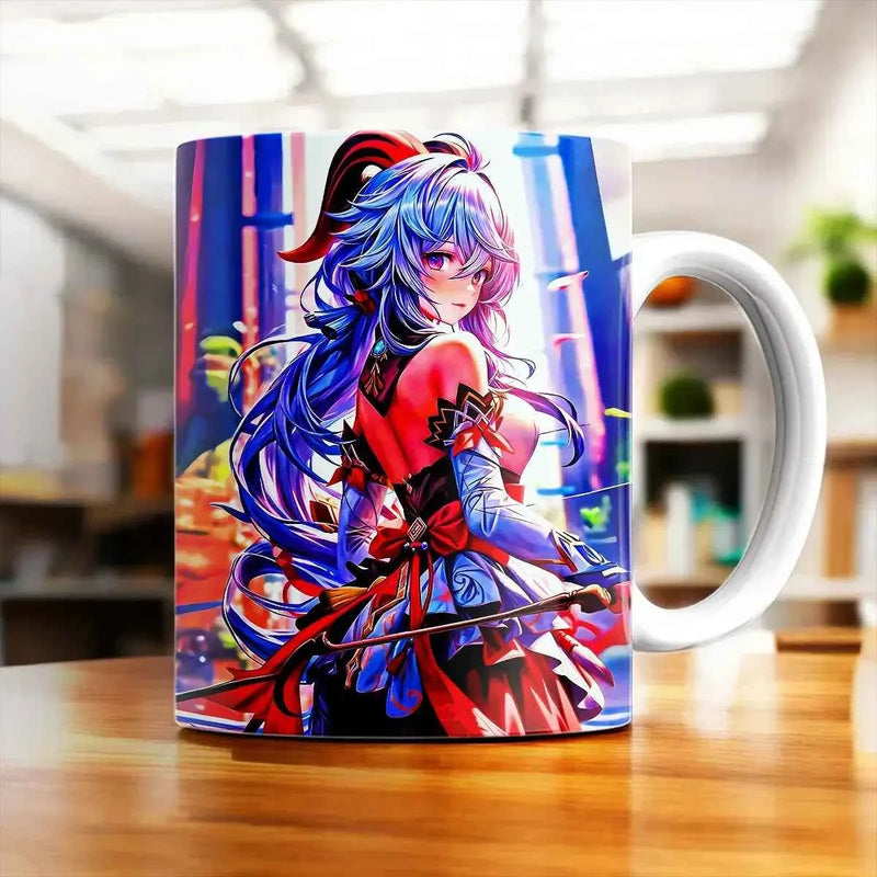 Mug Ganyu Genshin Impact illustré à la main en Anjou