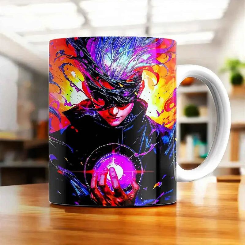 Mug Gojo Jujutsu Kaisen illustré à la main en Anjou