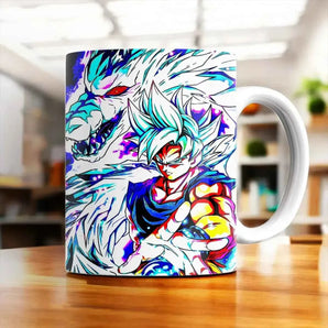 Mug Goku Ultra Instinct Dragon Ball illustré à la main en Anjou