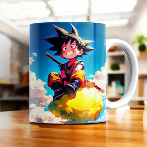 Mug Goku Nuage Magique Dragon Ball illustré à la main en Anjou