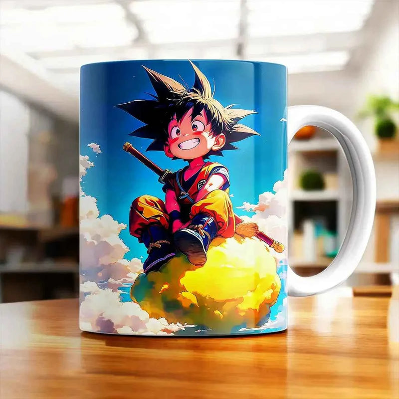 Mug Goku Nuage Magique Dragon Ball illustré à la main en Anjou