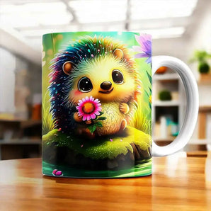 Mug Hérisson illustré à la main en Anjou