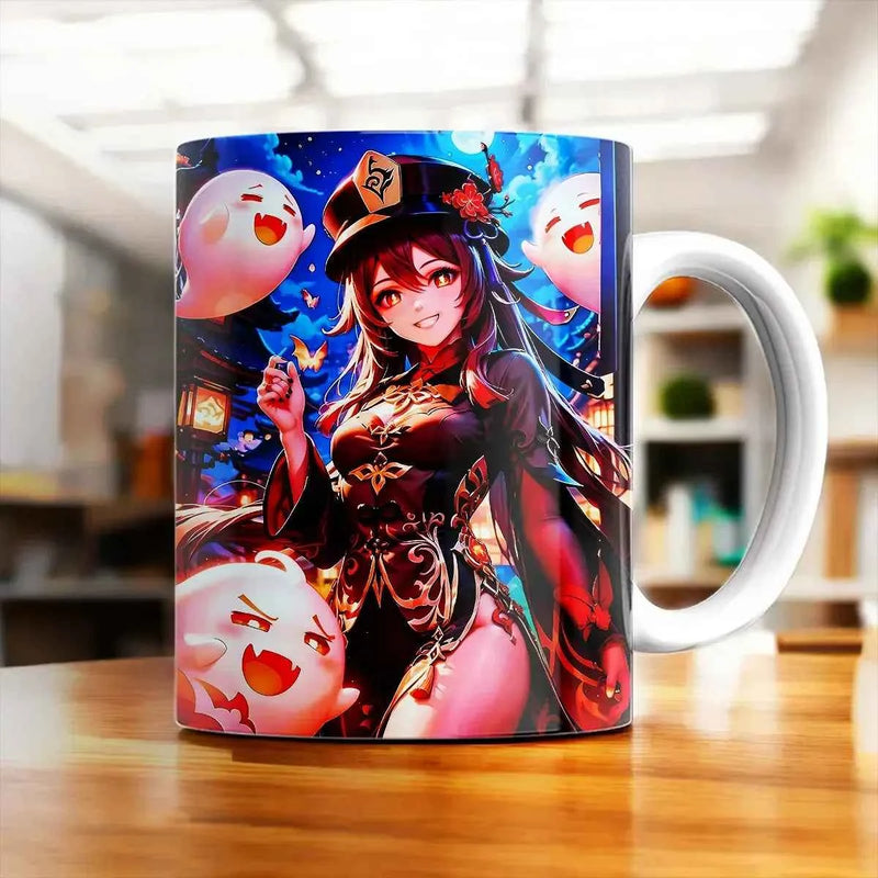 Mug Hu Tao Genshin Impact illustré à la main en Anjou