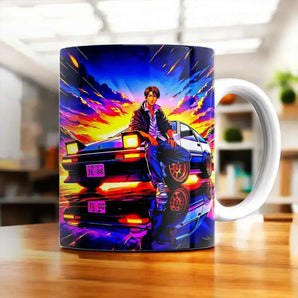 Mug Initial D illustré à la main en Anjou