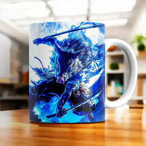 Mug Inosuke Demon Slayer illustré à la main en Anjou