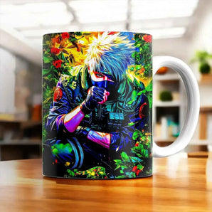 Mug Kakashi Naruto illustré à la main en Anjou