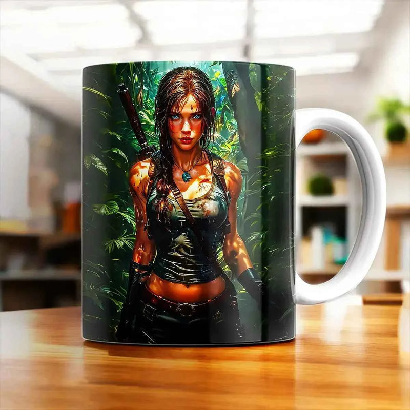 Mug Lara Croft illustré à la main en Anjou