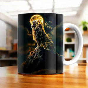 Mug Lion Rugissant illustré à la main en Anjou