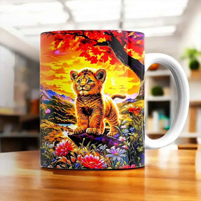 Mug Lionceau illustré à la main en Anjou