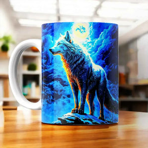 Tasse Loup illustrée à la main en Anjou
