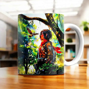 Mug Mikasa Attaque des Titans illustré à la main en Anjou