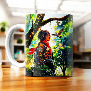 Tasse Mikasa Attaque des Titans illustrée à la main en Anjou