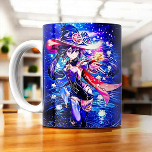 Tasse Mona Genshin Impact illustrée à la main en Anjou