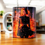 Tasse Nobara Jujutsu Kaisen illustrée à la main en Anjou