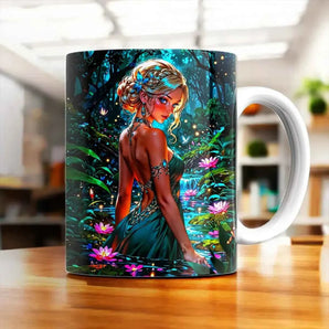 Mug Nymphe illustré à la main en Anjou