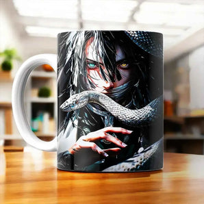 Tasse Obanai Demon Slayer illustrée à la main en Anjou
