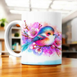 Tasse Oiseau Dessin illustrée à la main en Anjou