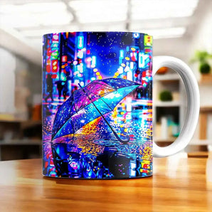 Mug Parapluie illustré à la main en Anjou