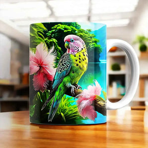 Mug Perroquet illustré à la main en Anjou
