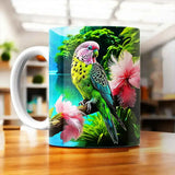 Tasse Perroquet illustrée à la main en Anjou