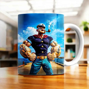 Mug Popeye illustré à la main en Anjou