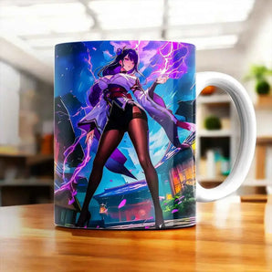 Mug Raiden Shogun Genshin Impact illustré à la main en Anjou