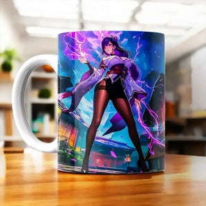 Tasse Raiden Shogun Genshin Impact illustrée à la main en Anjou
