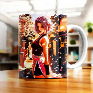 Mug Sakura Naruto illustré à la main en Anjou