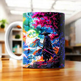 Mug Samouraï illustré à la main en Anjou
